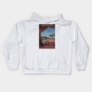 Air France Travel Poster for North Africa Kids Hoodie